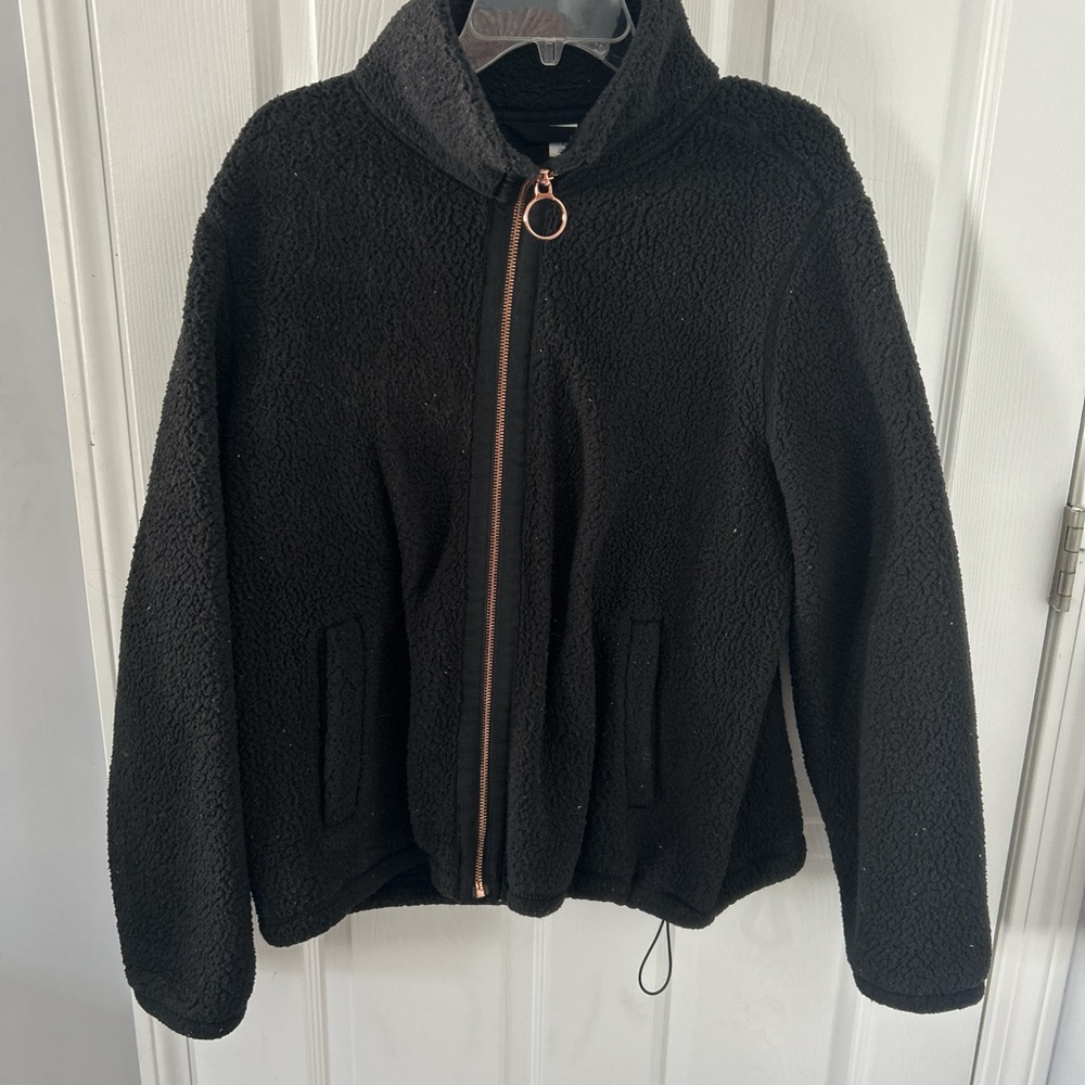 Women's Black Sherpa Jacket